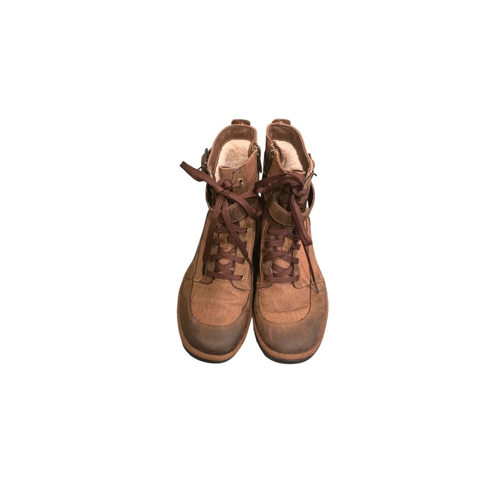 UGG Simmens Waterproof Leather Boots Stout Brown 1095157 Womens 5.5